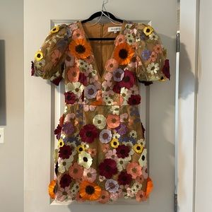 Elliatt Rosalind flower appliqué mini dress - Medium